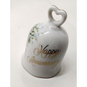 Saji Fine China "Happy Anniversary" Bell - Vintage Made in Japan